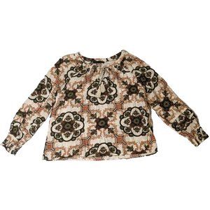 Jane And Delancey Womens Blouse Longsleeve Multicolor Size L Boho Style